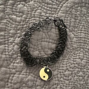 Black Yin Yang Choker Necklace